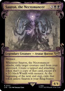 NM - Foil - Sauron, the Necromancer (Showcase Scrolls) - 557 - Universes Beyo... - Image 1