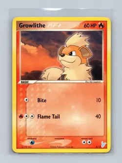 Growlithe 4/12 EX Trainer Kit 2 Minun Pokemon Lightly Played - Image 1