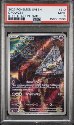 2023 POKEMON SVI EN-SCARLET & VIOLET ILLUSTRATION RARE #210 DROWZEE PSA 9 - Image 1