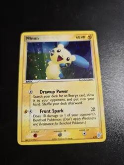 LP- Minun 6/12 Holo Trainer Tool Kit Plusle & Minun Pokemon Card - Image 1