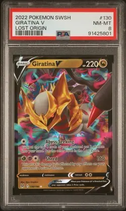 PSA 8 Pokemon TCG Giratina V Sword & Shield - Lost Origin 130/196 Holo - Image 1