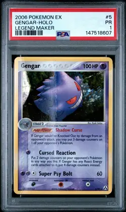 2006 POKEMON EX LEGEND MAKER #5 GENGAR-HOLO PSA 1 - Image 1