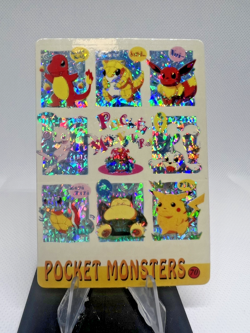 Pokemon Vintage Pocket Monsters Vending HOLO Prism Sticker 1999 Nintendo Japan - Image 1