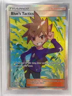 Blue's Tactics Full Art Pokemon TCG Unified Minds PSA 9 MINT - Image 2
