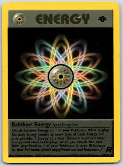 POKEMON TEAM ROCKET RAINBOW ENERGY 80/82 RARE 1ST EDITION MP - Image 1