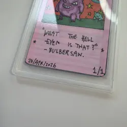 1/1 Original Hand Drawn Gregnar Gengar Slabbed Signed Brokemon Pokemon Parody - Image 4