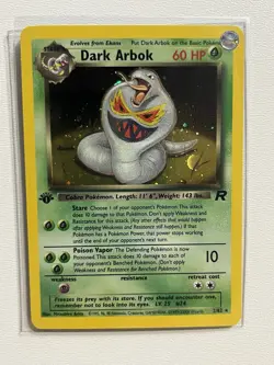 Pokemon Dark Arbok 2/82 1st Edition Team Rocket Holo Rare - Image 1
