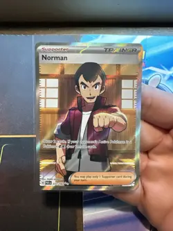 Pokemon Norman 237/182 Paradox Rift Scarlet & Violet Ultra Rare Full Art Trainer - Image 3