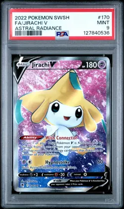 2022 POKEMON SWORD & SHIELD ASTRAL RADIANCE #170 FULL ART/JIRACHI V PSA 9 - Image 1