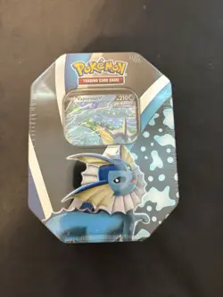 NEW SEALED Pokemon Trading Card Game: Evolutions Tin - Vaporeon V 820650809057 - Image 1