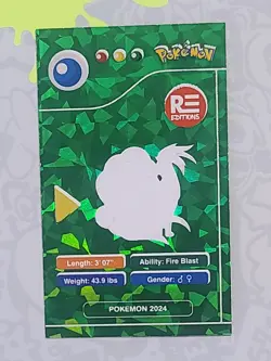 Pokemon, PERU, Ninetales, Pokedex Black Edition, Green Cracked Holo Holo, LP - Image 2