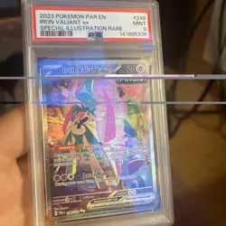 2023 Pokemon Par En-Paradox Rift SIR Iron Valiant Ex #249 PSA 9 - Image 1