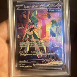 2023 Pokemon Par En-Paradox Rift SIR Iron Valiant Ex #249 PSA 9 - Image 3