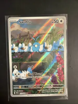 Pokemon TCG Swablu Paradox Rift 213/182 Holo Illustration Rare - Image 1