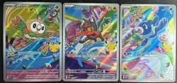 Pokemon First Partner Illustration Collection Series 1 GEN 7 Alola Starters - Image 1