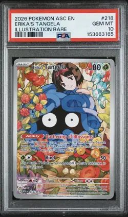 2026 Pokemon Ascended Heroes Erika's Tangela Illustration Rare PSA 10 - Image 1