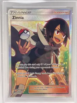 Zinnia Full Art Dragon Majesty Pokemon TCG PSA 9 MINT - Image 2