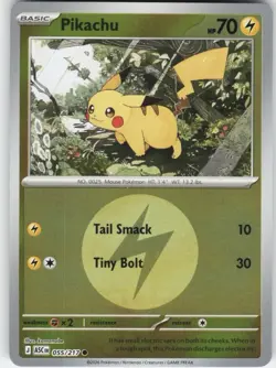 Pikachu (Energy Symbol) 055/217 Reverse Holo ASC Ascended Heroes Pokemon TCG NM - Image 1