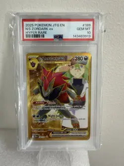 2025 Pokemon JTG EN-Journey Together N'S Zoroark EX Hyper Rare PSA 10 #189 - Image 3