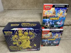 Pokemon TCG Surging Sparks ETB + 2 Booster Bundles Lot of 3! New! Sealed! - Image 1
