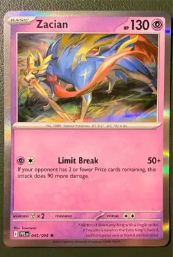 Pokemon TCG Zacian 45/94 Phantasmal Flames Holo NM - Image 1