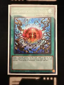 Yugioh Sinful Spoils of Subversion - Snake-Eye DUNE-EN060 1st Secret Rare - Image 1