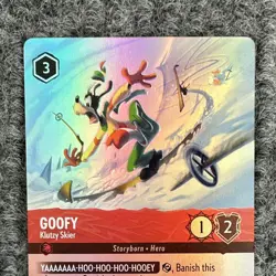 Disney Lorcana Winterspell Goofy Klutzy Skier 216/204 Epic NM Holo - Image 5
