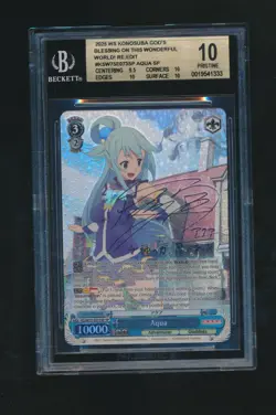 AQUA 2025 WEISS SCHWARZ KONOSUBA GOD’S WONDERFUL WORLD SP GRADED BGS 10 - Image 1