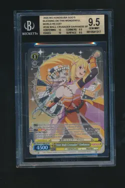 IRON WALL CRUSADER DARKNESS 2025 WEISS SCHWARZ KONOSUBA GOD’S SP GRADED BGS 9.5 - Image 1