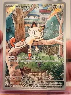 Pokemon Card TCG: Meowth 106/094 Me02: Phantasmal Flames Holo Near MINT EN - Image 1