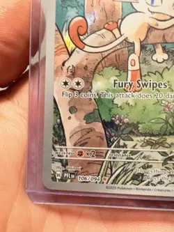 Pokemon Card TCG: Meowth 106/094 Me02: Phantasmal Flames Holo Near MINT EN - Image 4