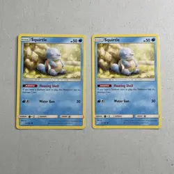 Pokemon TCG 2019 Sun & Moon Team Up Card -- Squirtle 22/181 (x2) - Image 1