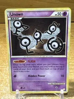 Unown 55/123 2010 HeartGold SoulSilver Pokemon Card Nintendo Uncommon - Image 1