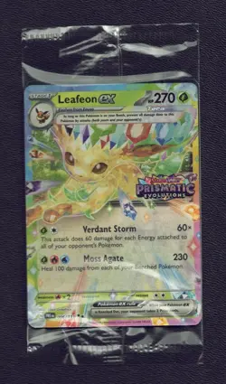 Leafeon EX Prismatic Evolutions STAMPED Sealed Promo Card 006/131 Surprise Box - Image 1