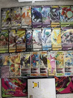 Lot Of Pokemon Cards - Lot of 23 Jumbo Cards W Binder - Image 1