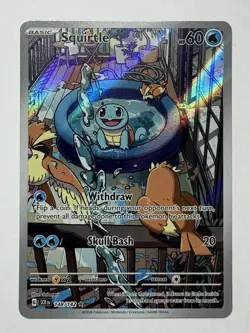 Pokemon TCG Squirtle Stellar Crown Illustration Rare Card 148/142 - Image 1