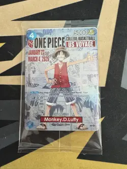 Monkey D. Luffy One Piece St. John’s College Basketball US Voyage Promo Card - Image 1