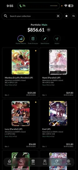 Bandai One Piece CCG Japanese Foil Parallel SP Card Lot Mihawk Nami Luffy Perona - Image 1