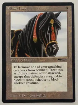 Magic The Gathering MTG EBONY HORSE Arabian Nights! - Image 1
