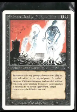 Revised Edition Magic: The Gathering Animate Dead LP - Image 1