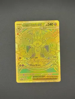 Pokemon Gold Mega Lucario EX 188/132 Full Art Holo Mega Hyper Rare - Image 1