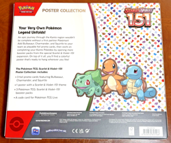 Pokemon TCG Scarlet & Violet 151 Poster Collection Box 3 Packs - SEALED NEW - Image 3