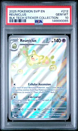 2025 POKEMON SVP EN-SV BLACK STAR PROMO #212 REUNICLUS PSA 10 - Image 1