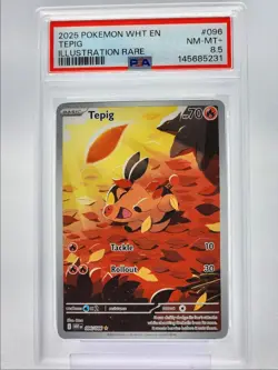 TEPIG 2025 POKEMON WHITE FLARE ILLUSTRATION RARE 096/086 PSA 8.5 Q1639 - Image 1