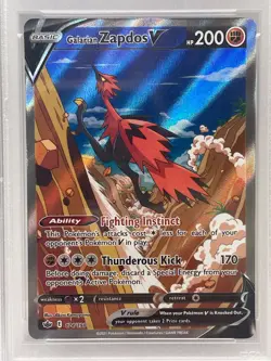 Galarian Zapdos V Alternate Art Pokemon TCG Chilling Reign PSA 10 GEM MINT - Image 2