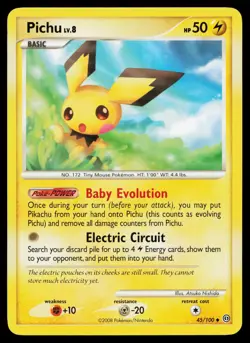 Pichu 45/100 Uncommon Stormfront Pokemon Lightly Played - Image 1