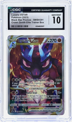 Pokemon Lucario VSTAR Promo SWSH291 CGC 10 Gem Mint TCG - Image 1