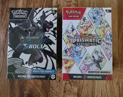 Pokemon Scarlet & Violet Black Bolt & Prismatic Evolutions Booster Bundle Boxes - Image 1