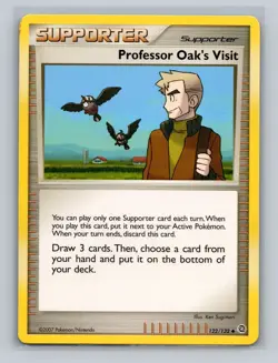 (2x) Pokemon Secret Wonders Uncommon Card - Professor Oak's Visit 122/132 LP - Image 3