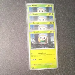 Rowlet 010/088 x4 Playset 4x Pokemon TCG ME03 Perfect Order POR - 4 Card Set - Image 1